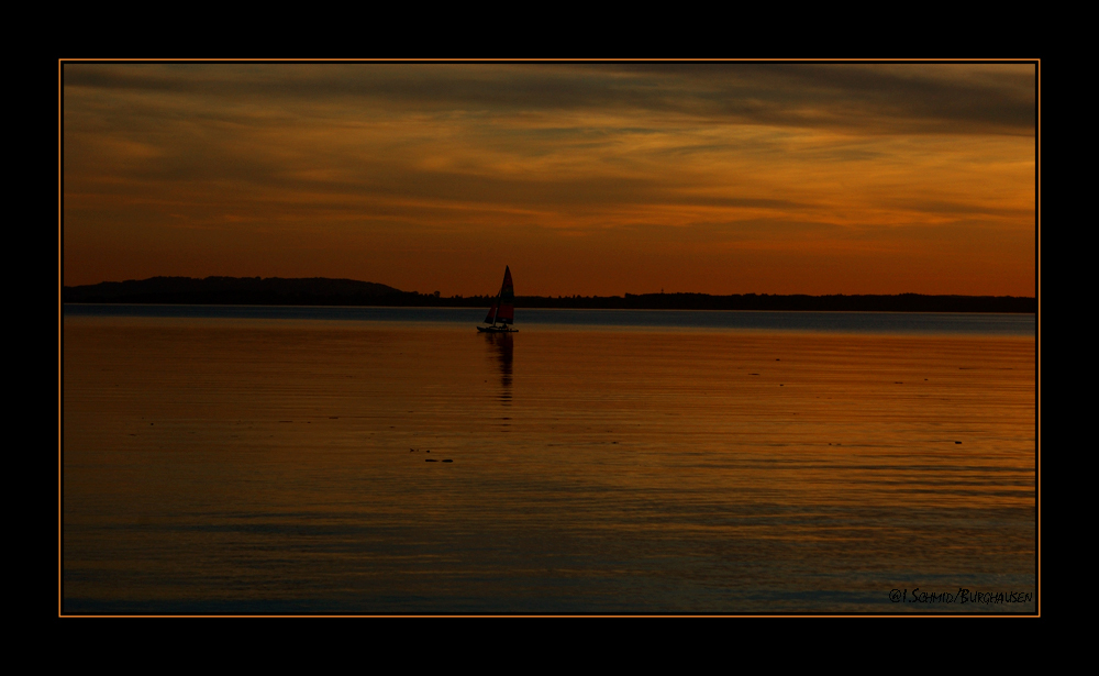 segeln in den Sonnenuntergang...