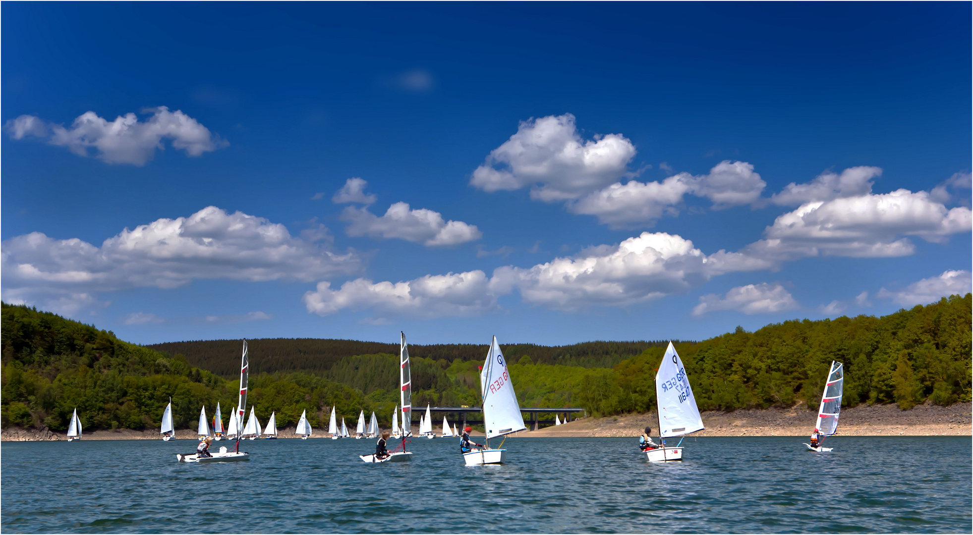 Segelregatta auf dem Biggesee