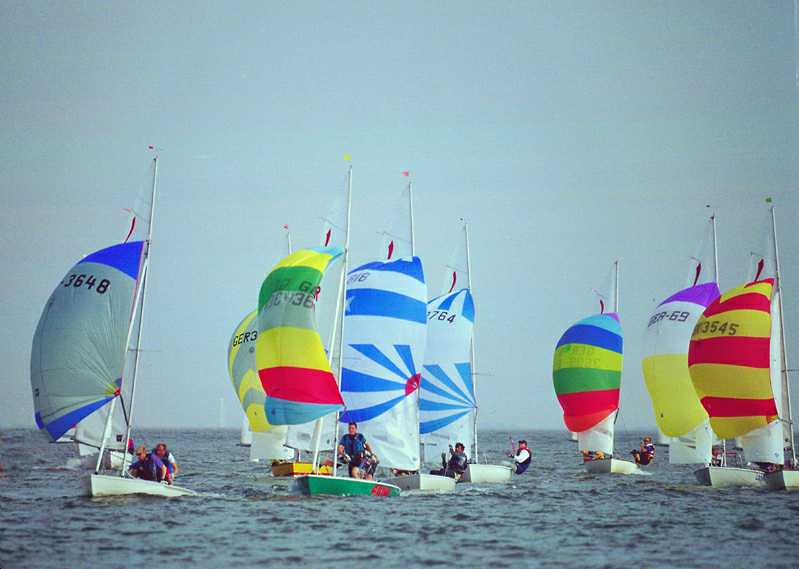 Segelregatta mit Spinaker