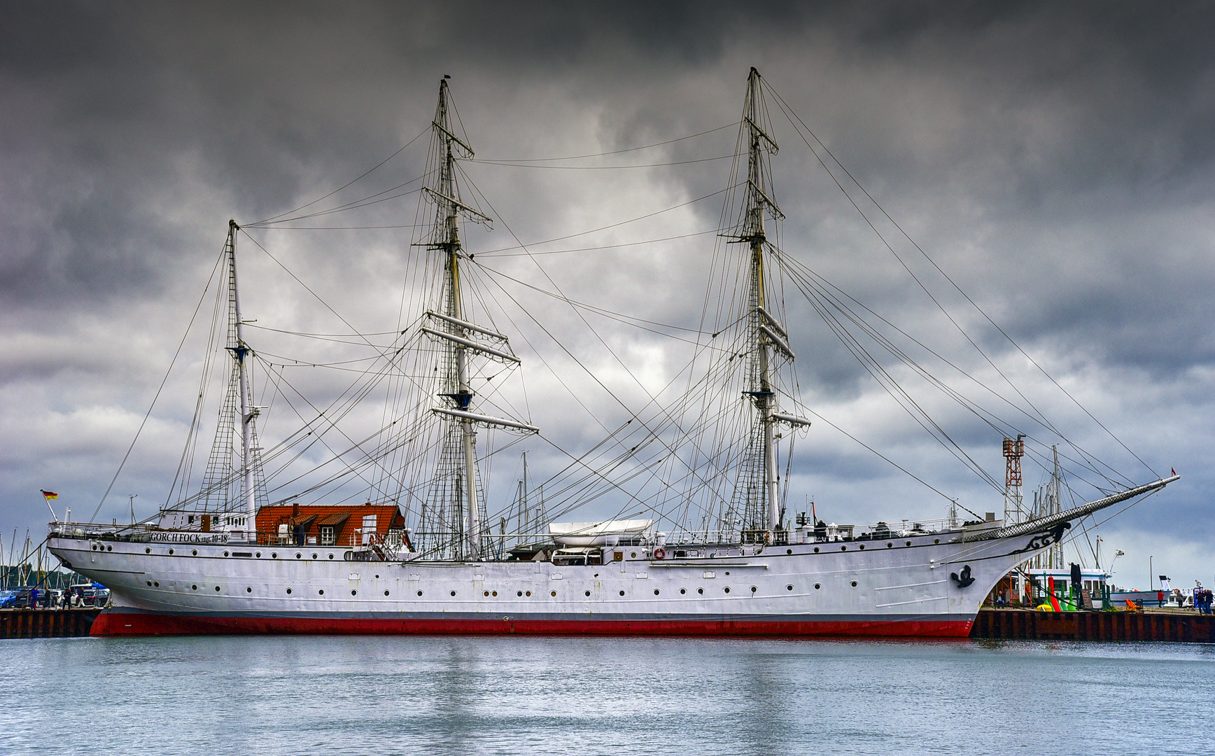 Segelschiff Gorch Fock in Stralsund