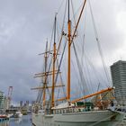 Segelschiff im Hafen von Oostende 