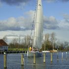 Segelschiff im Hafen von Wieck