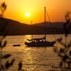 Segelschiff im Sonnenuntergang