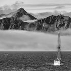 Segelschiff in den Gewässern um Svalbard