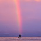 Segelschiff mit Regenbogen