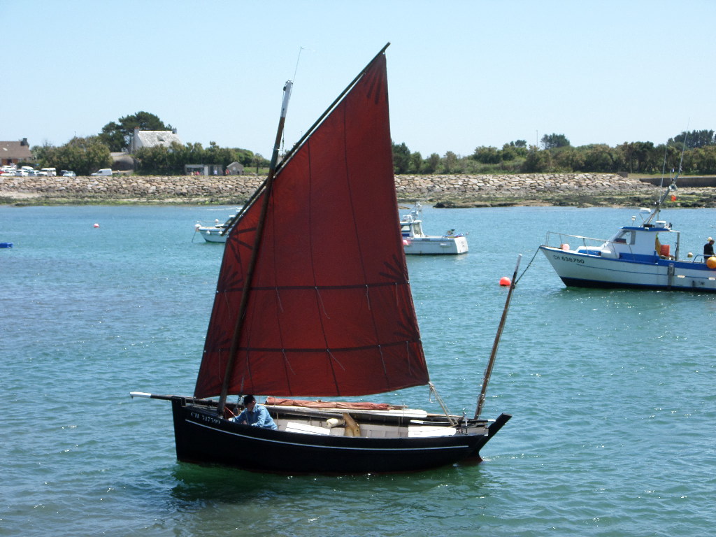 Segelschiff mit vollem Segel