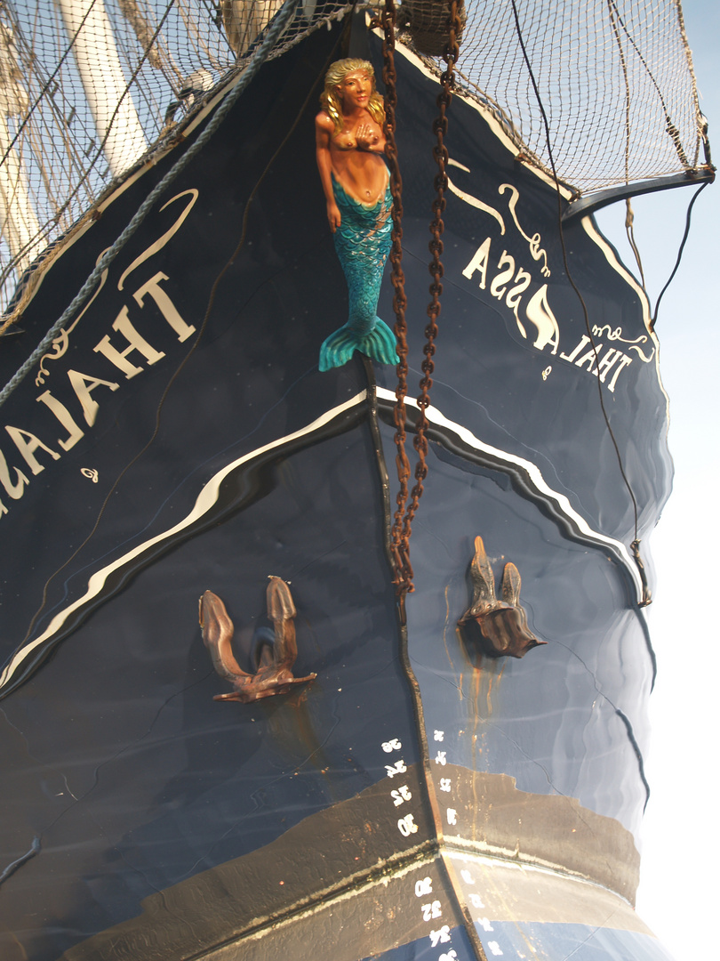 Segelschiff Thalassa beim Jade Weser Port Cup in Wilhelmshaven - Spiegelbild