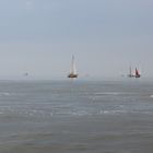 Segelschiffe am wilhelmshavener Südstrand