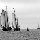 Segelschiffe auf dem Holländischen Wattenmeer