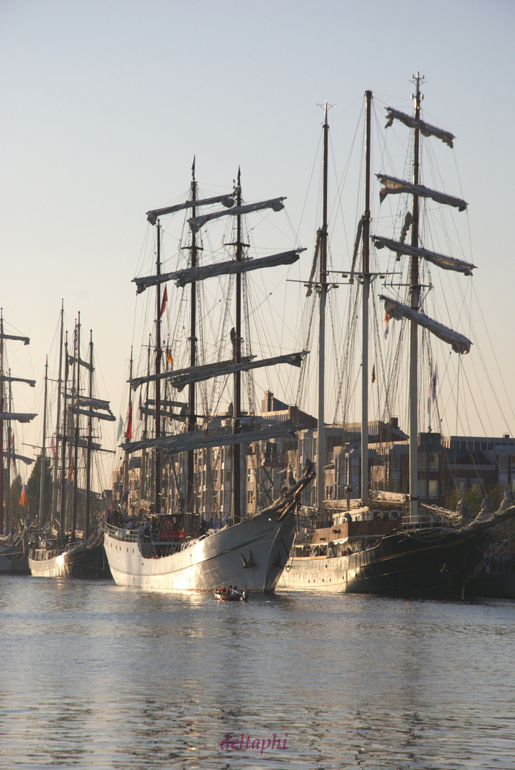 Segelschiffe im Licht der Abendsonne