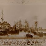 Segelschiffe im Seehafen Wismar zu Beginn des vorigen Jahrhunderts