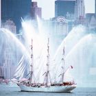 Segelschulschiff "Danmark" vor New York