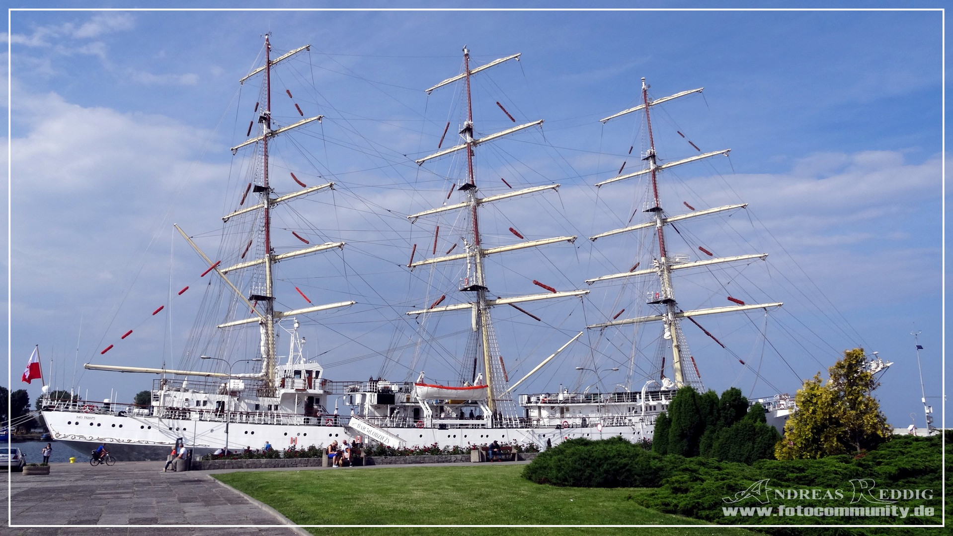 Segelschulschiff "DAR MLODZIEZY" in Gdynia - 12. Juli 2017