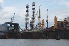 Segelschulschiff Gorch Fock im Trockendock