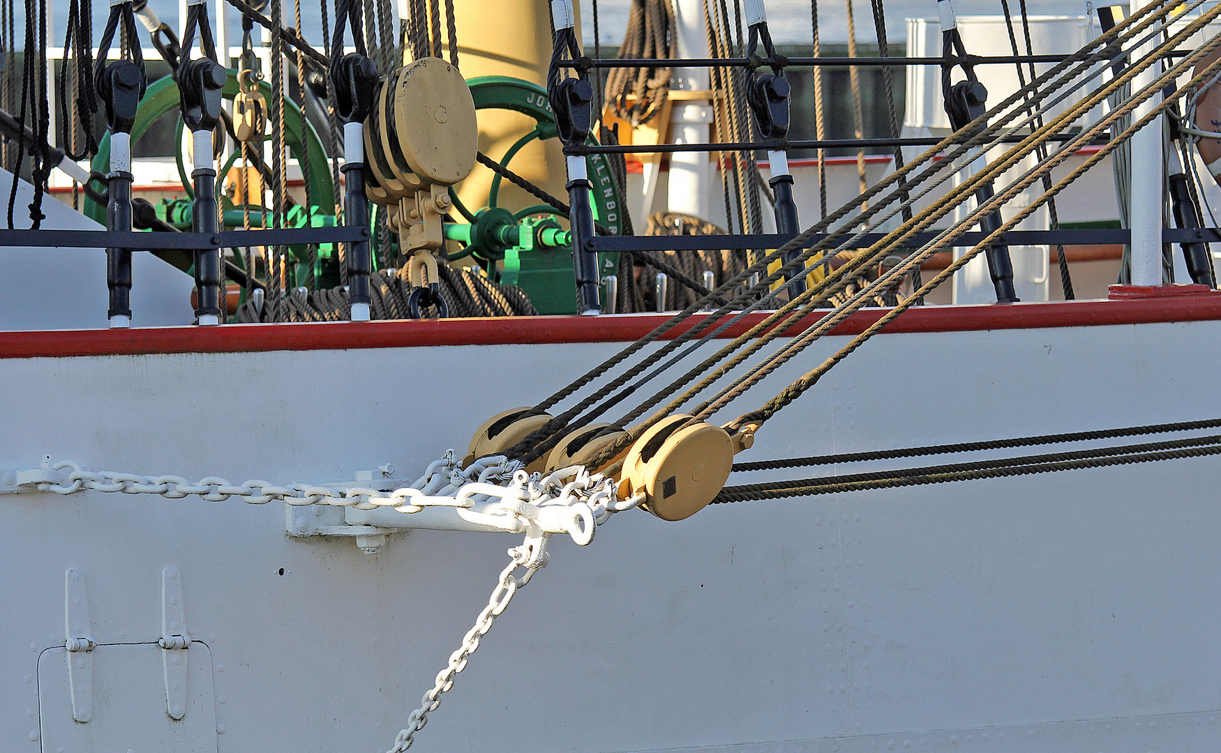 Segelschulschiff "Schulschiff Deutschland"  Brassbaum -Stehendes und laufendes Gut-