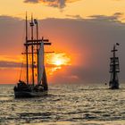 Segeltörn am Abend vor Warnemünde