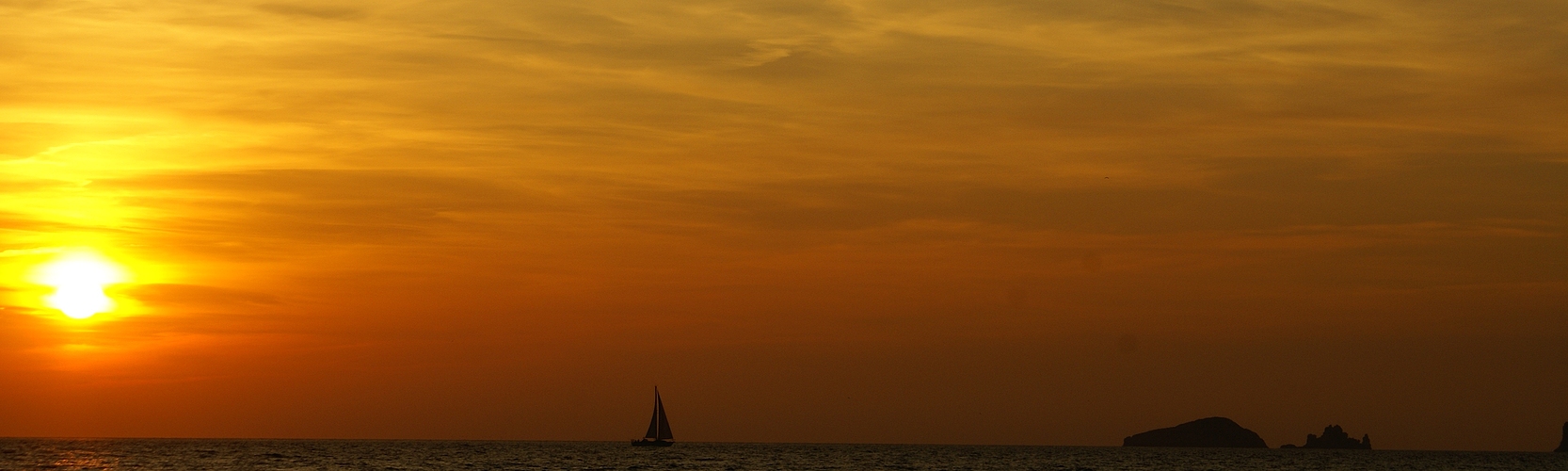 Segeltörn im Abendrot