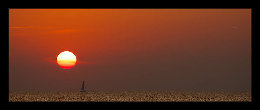 Segeltörn im Abendrot