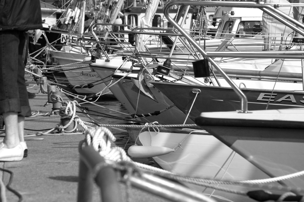 Segelyachten im Hafen Niendorf / O.