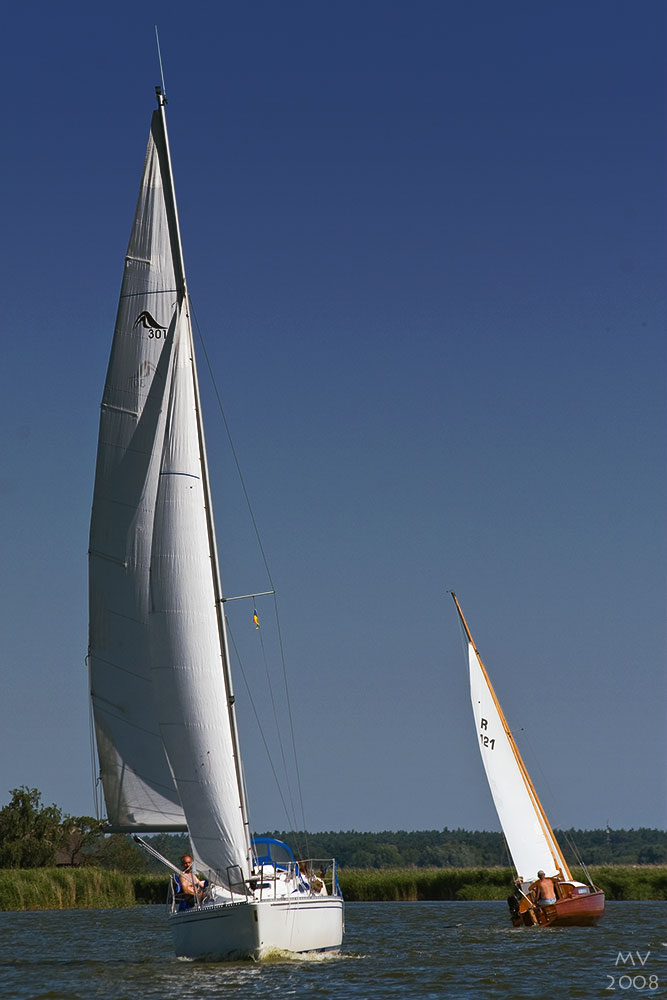 Segler auf dem Darsser Bodden