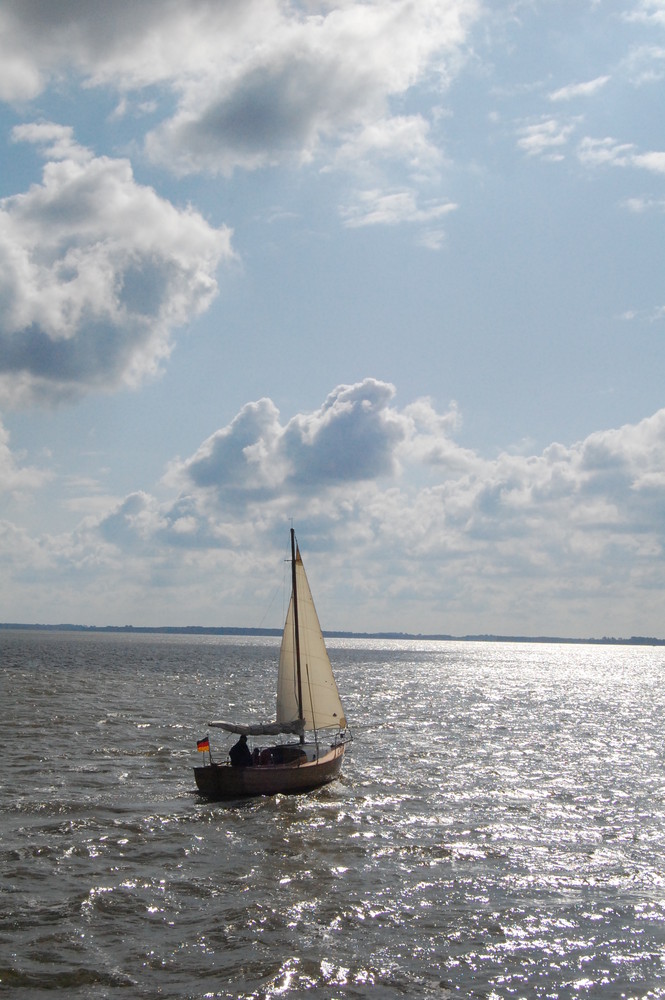 Segler auf den Bodden