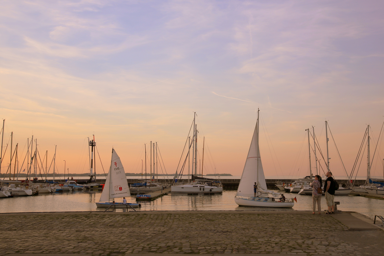 Segler im Hafen Stralsund