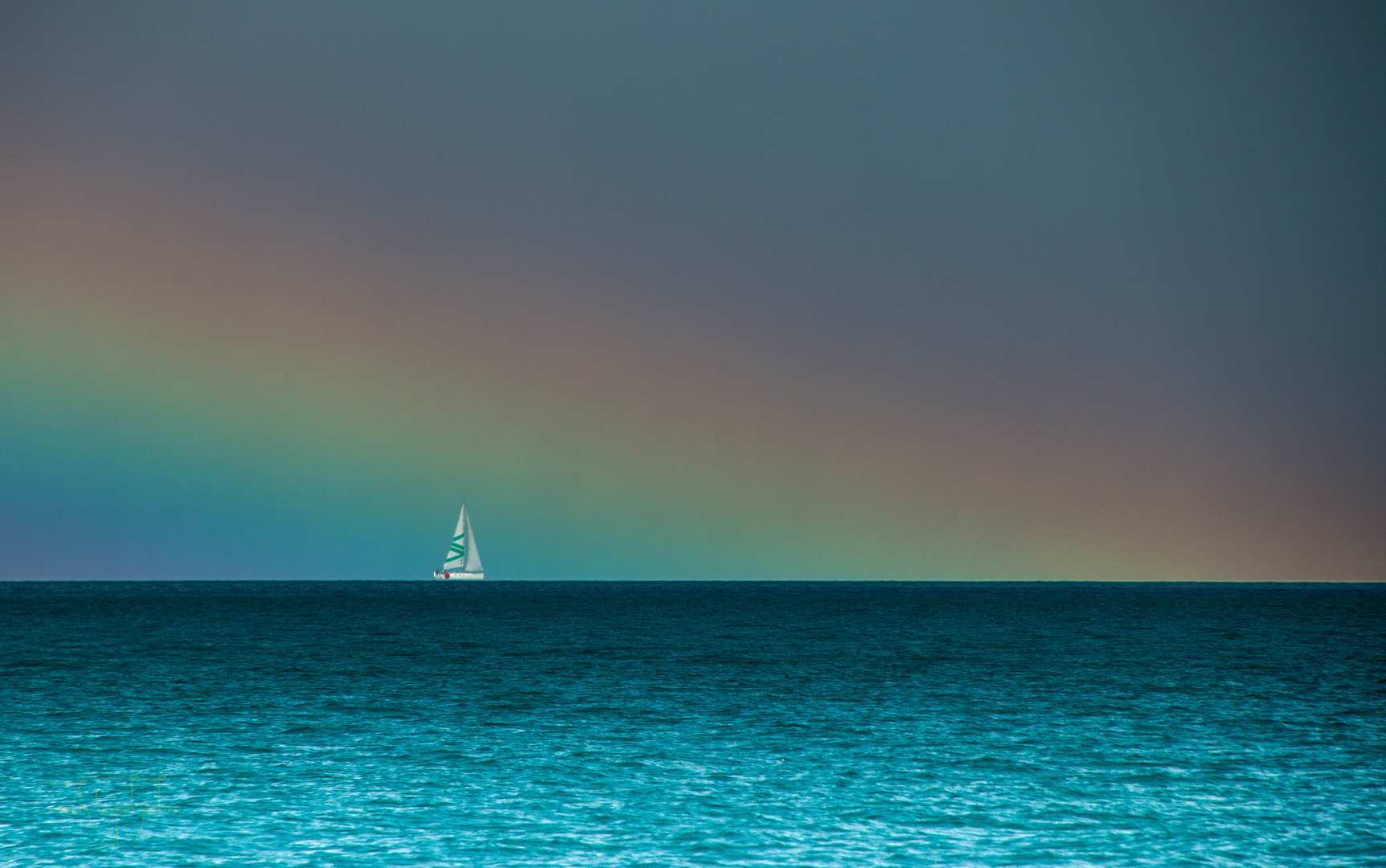 Segler im Regenbogen