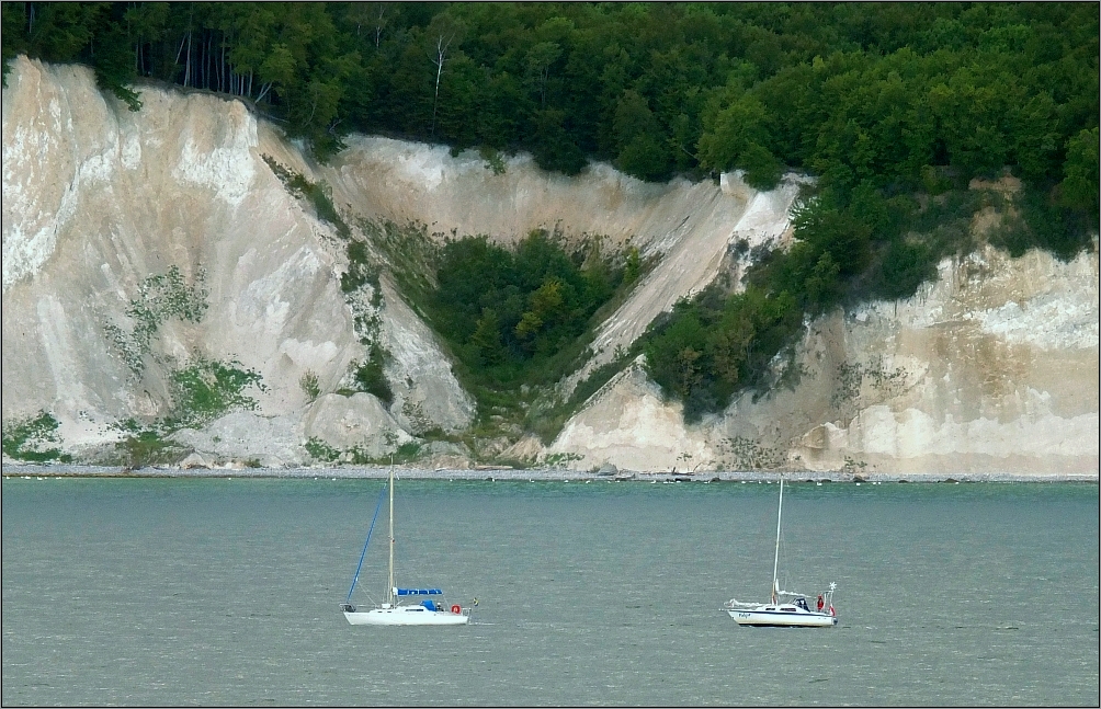 Segler vor der Kreideküste