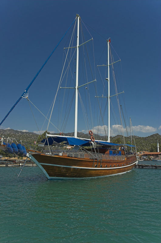 Segleschiff in Kekova