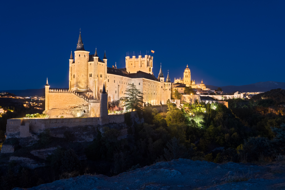 Segovia - Alcazar y la catedral noche