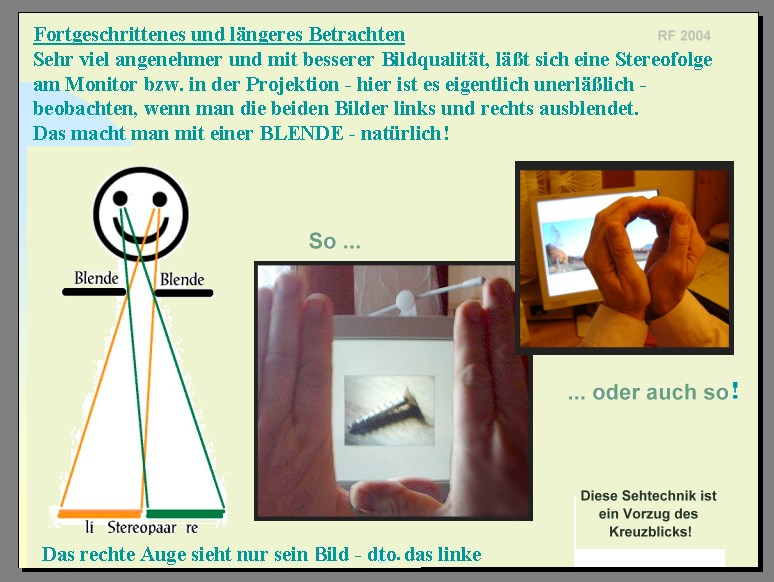 Sehhilfe für Kreuzblick-Breitwand-Stereos