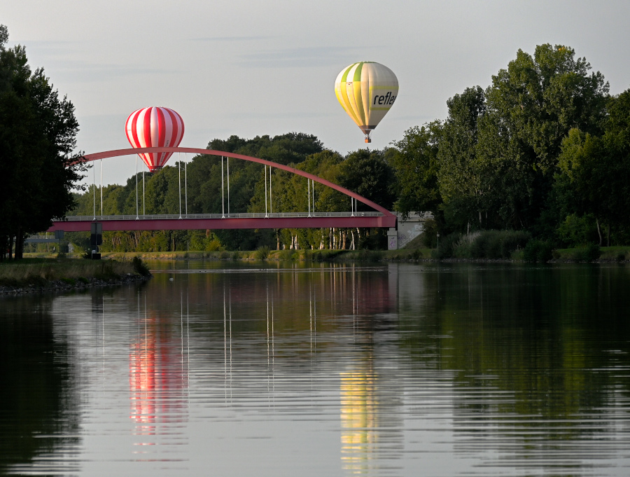 Sehr beschaulich den Ballonfahrten zu zu sehen...