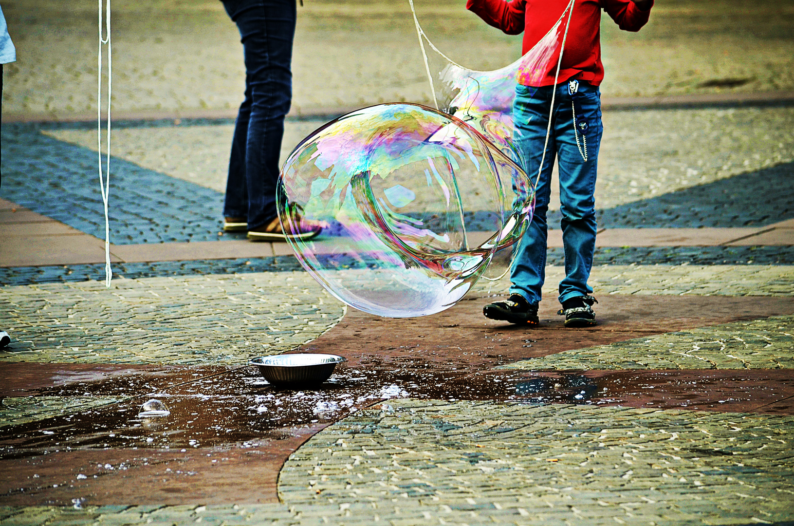 Seifenblasen auf'n Bremer Marktplatz