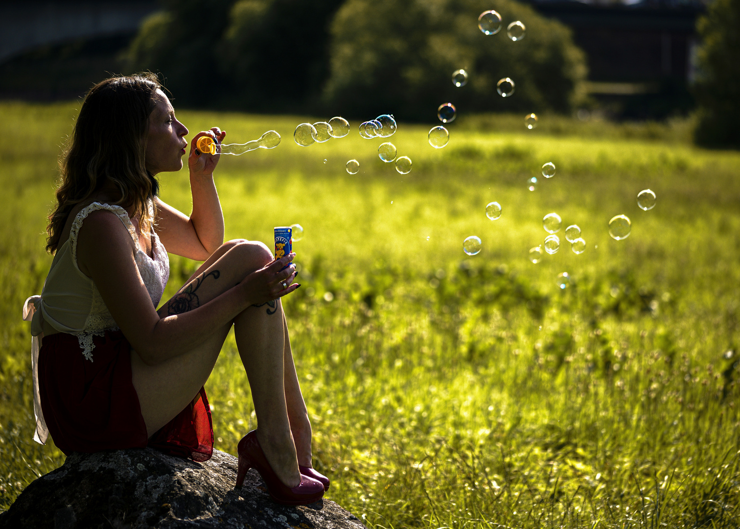 Seifenblasen im Sommer