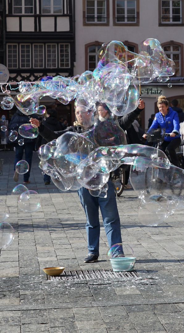 Seifenblasen in Strasbourg 