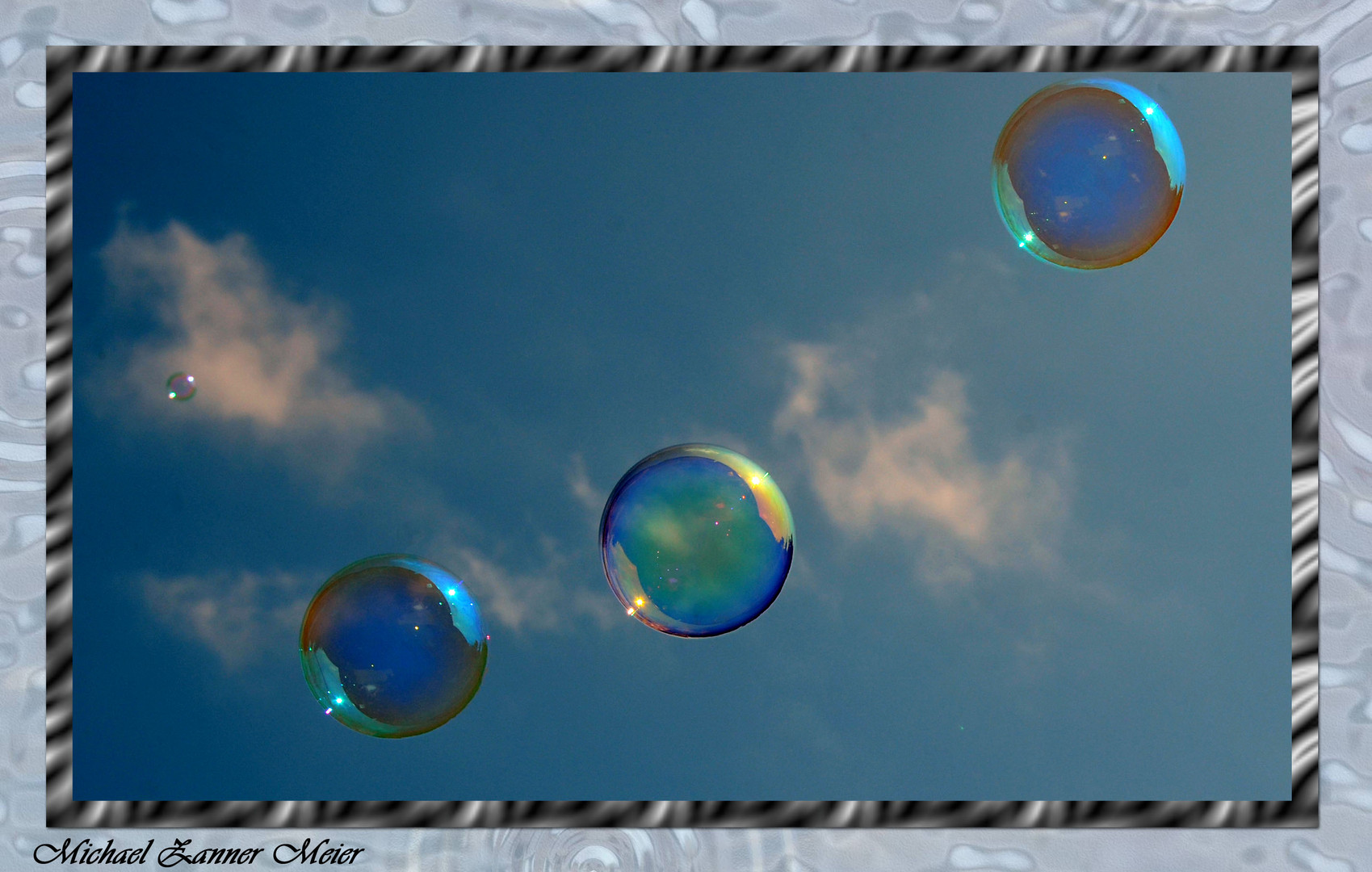 Seifenblassen im Himmel