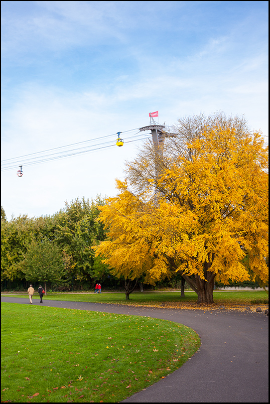 Seilbahn im Herbst II