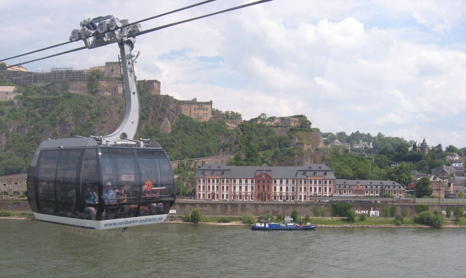 Seilbahn in Koblenz über den Rhein