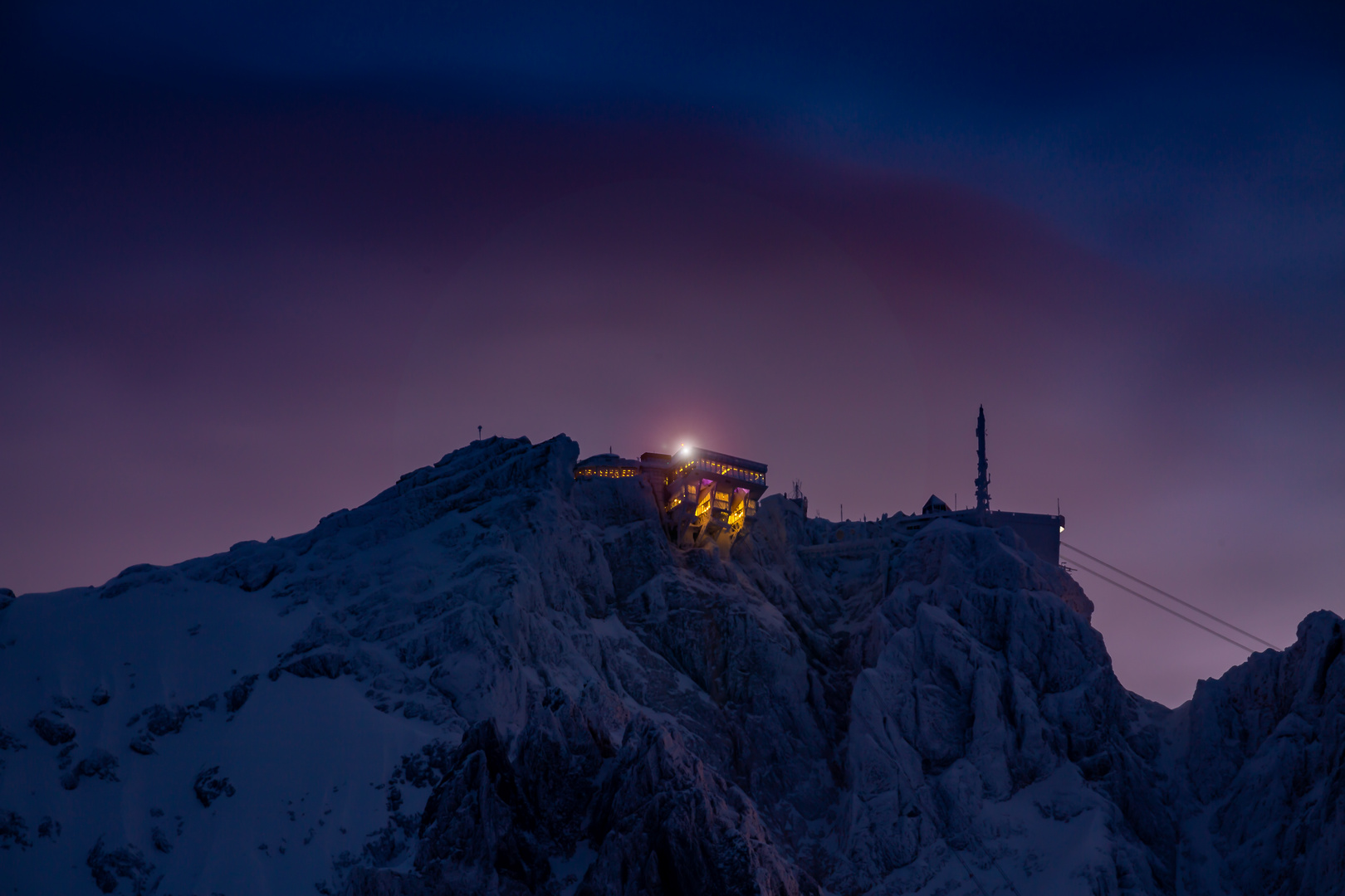 Seilbahnstation auf der Zugspitze