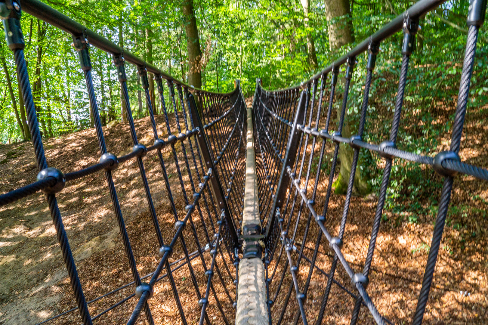 Seilbrücke im Barfußpark Lüneburger Heide