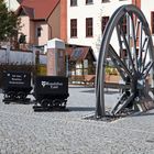 Seilscheibe - Denkmal zu Ehren von 800 Jahre Bergbau in der Mansfelder Region