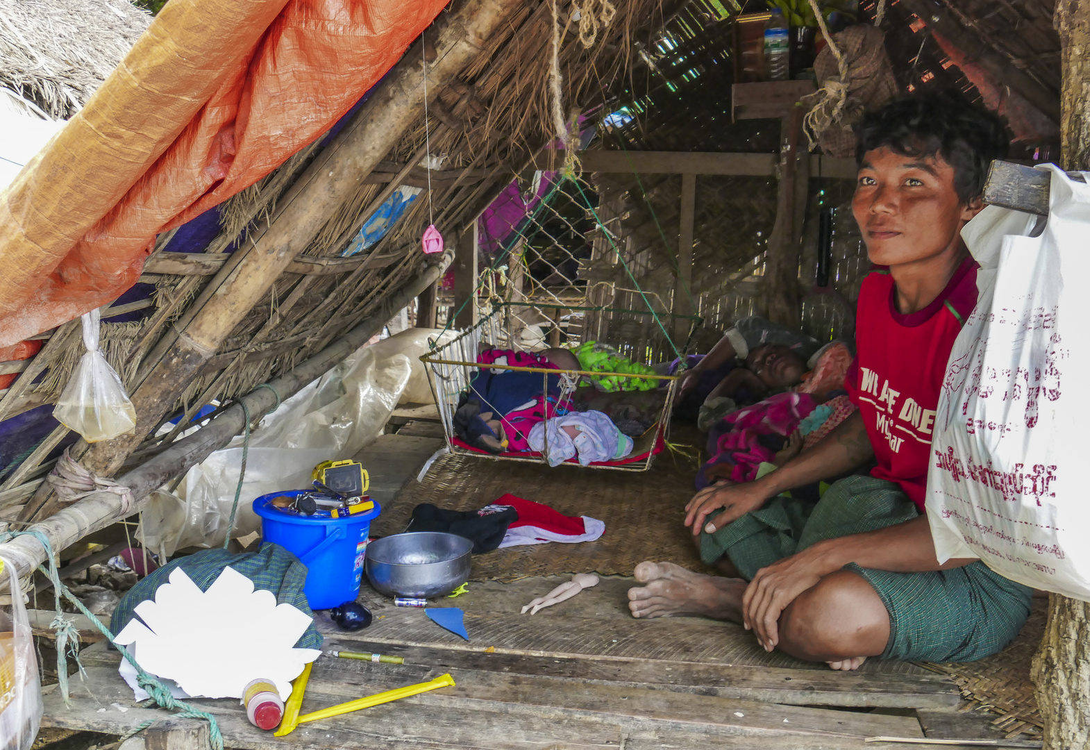 ...sein Haus am Irrawaddy...