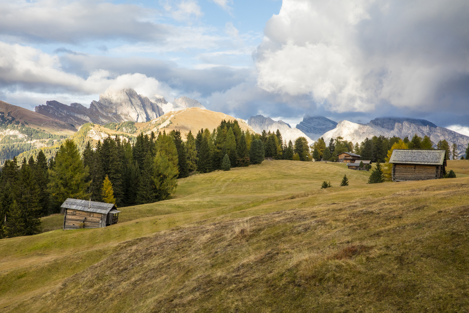 Seiser Alm farbige Herbstlandschaft