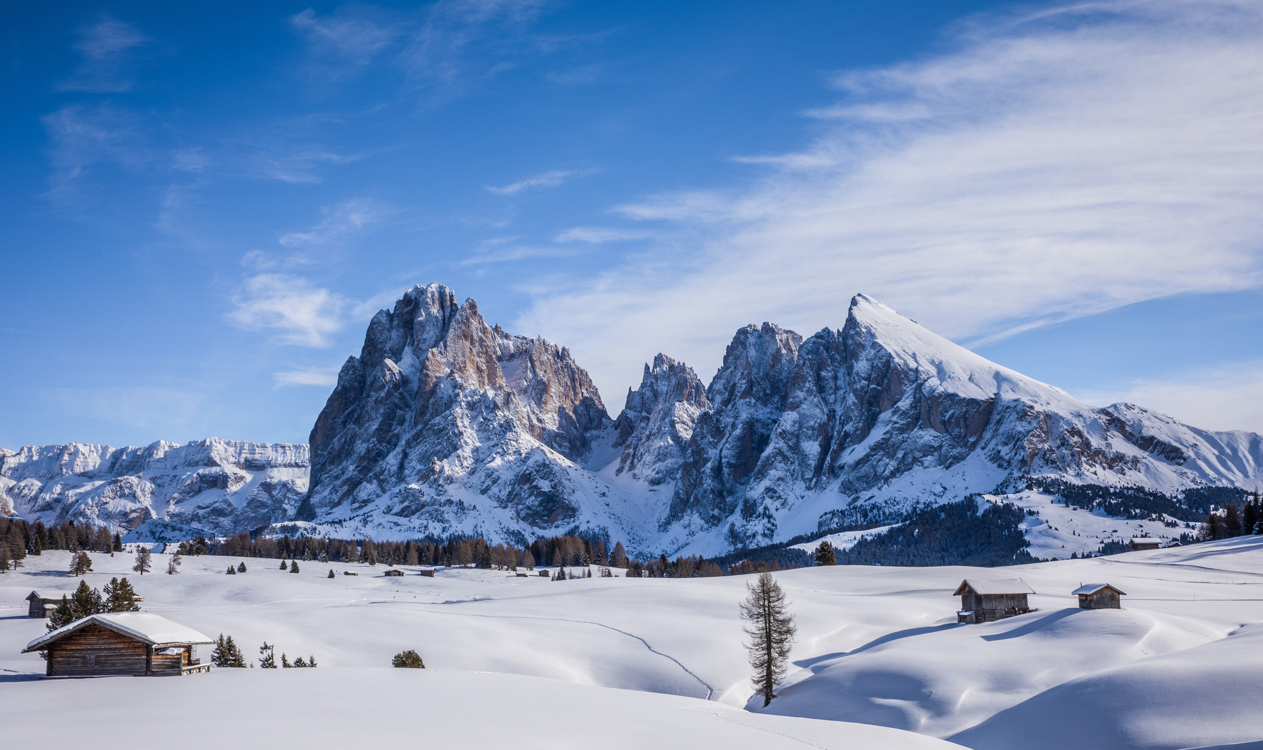 Seiser Alm im Winterkleid