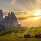 Seiser Alm mit Bergmassiv Schlern