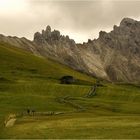 Seiser Alm mit Roßzahnscharte im Hintergrund