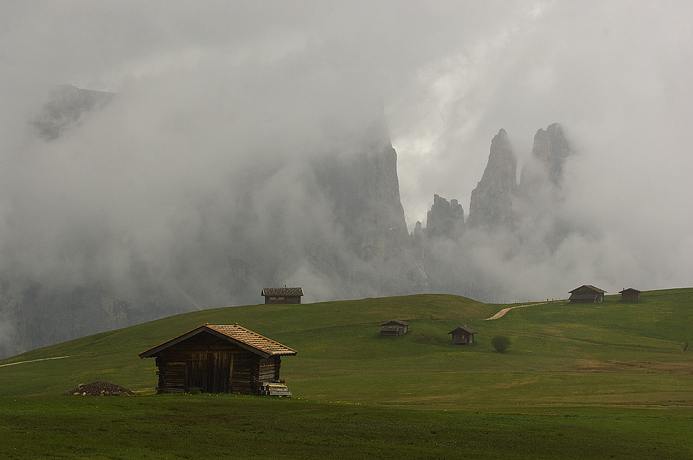 Seiser Alm mit Schlernzacken