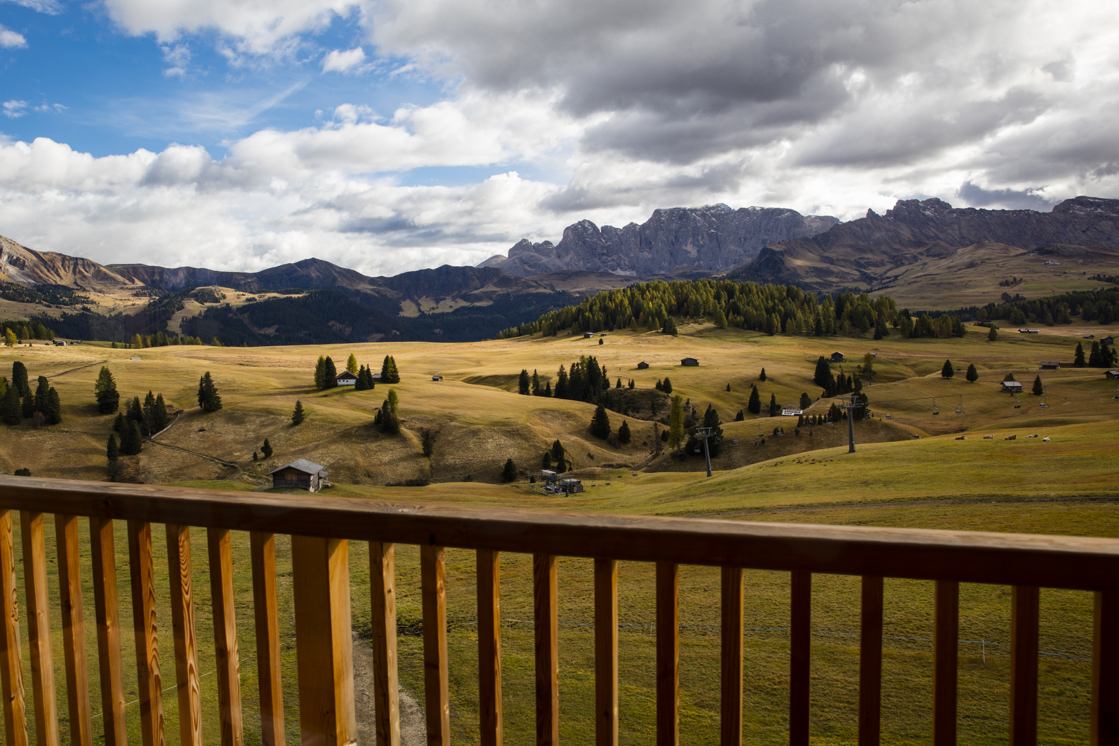 Seiser Alm vom Hotelbalkon