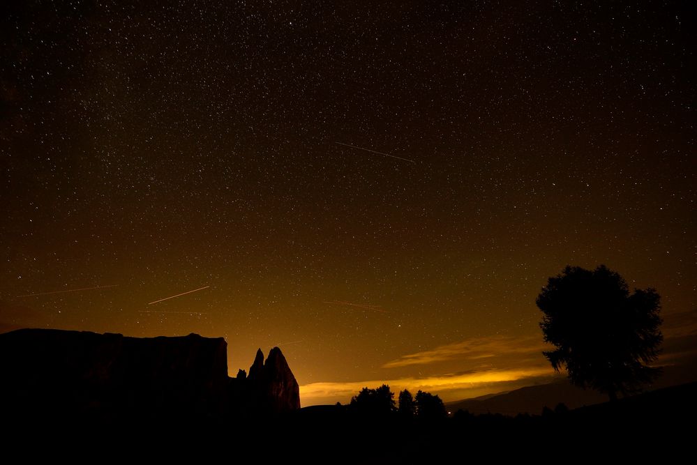 Seiseralm bei Nacht