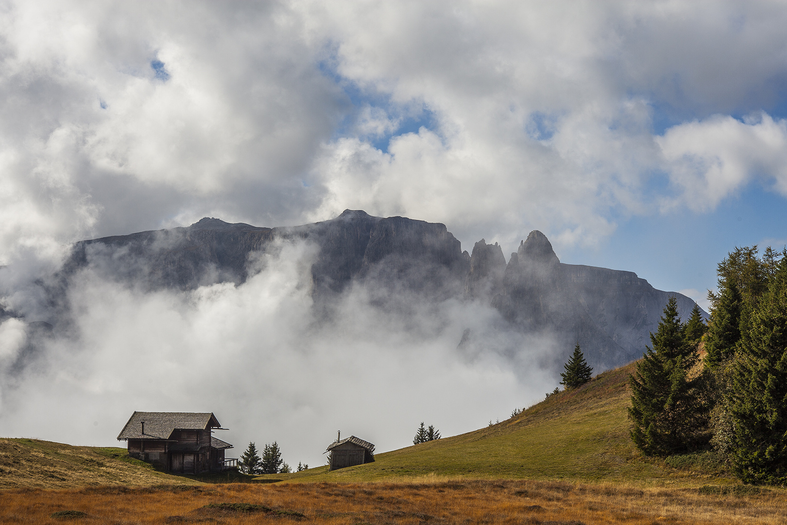 Seiseralm - Blick zum Schlern